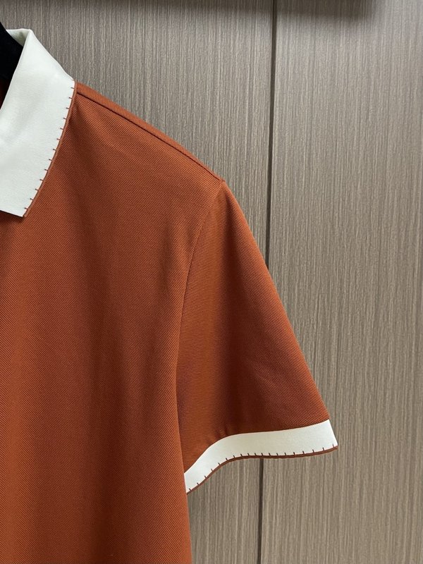 Kiton 남성 하프 지퍼 니트 폴로 셔츠 001-173897