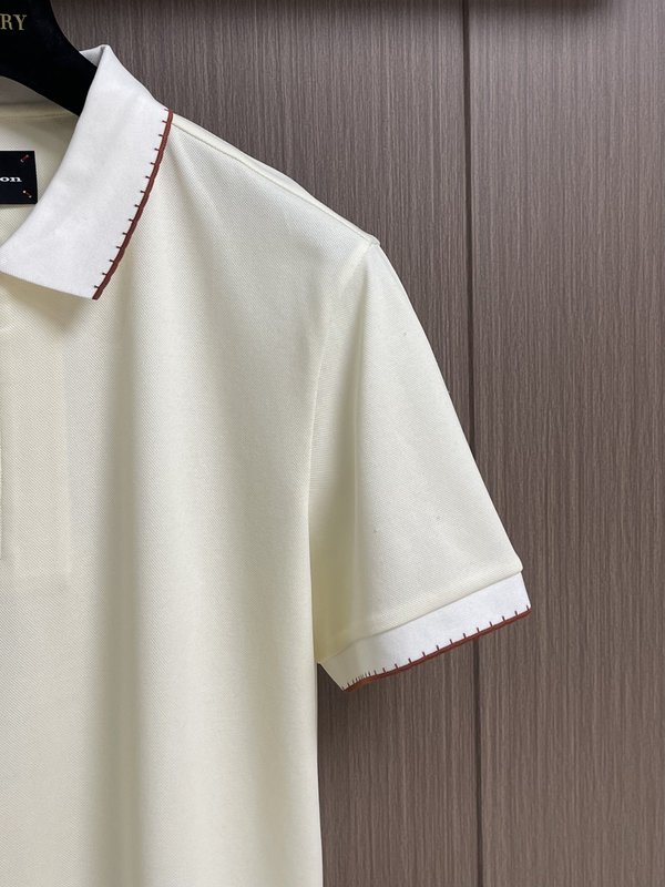 Kiton 남성 하프 지퍼 니트 반팔 폴로 셔츠 001-173899