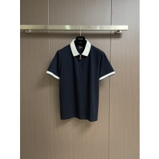 Kiton 남성 하프 지퍼 니트 반팔 폴로 셔츠 001-173900
