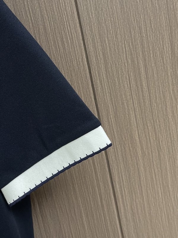 Kiton 남성 하프 지퍼 니트 반팔 폴로 셔츠 001-173900