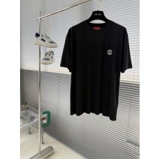 남성 머서화 코튼 라운드 넥 티셔츠 001-173907