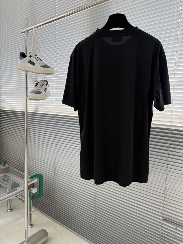남성 머서화 코튼 라운드 넥 티셔츠 001-173907