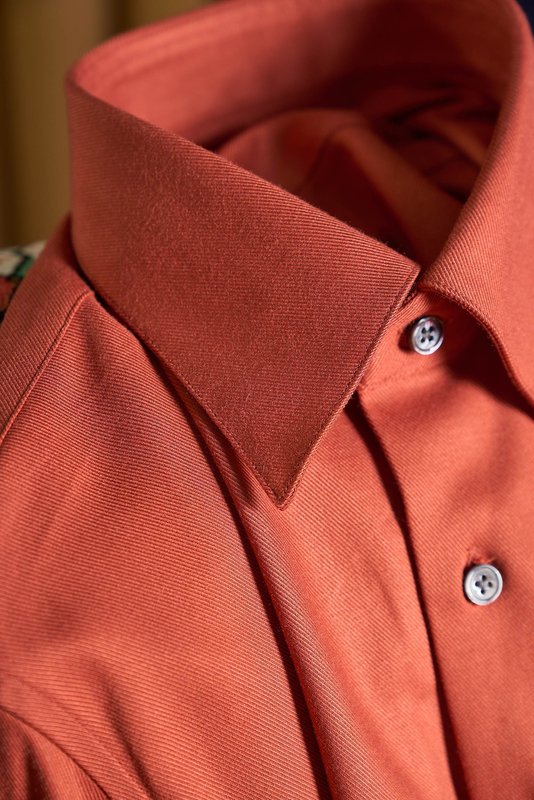 Kiton 울 혼방 남성 비즈니스 셔츠 001-173920