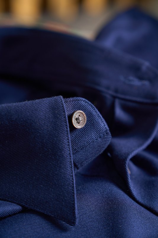 Kiton 울 혼방 남성 비즈니스 셔츠 001-173921