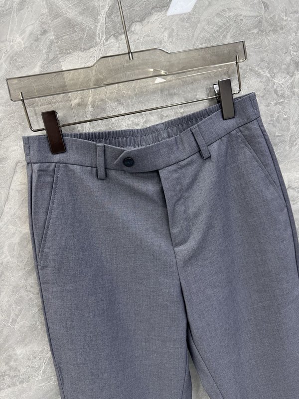 Kiton 남성 자수 로고 심플 캐주얼 정장 바지 001-173922