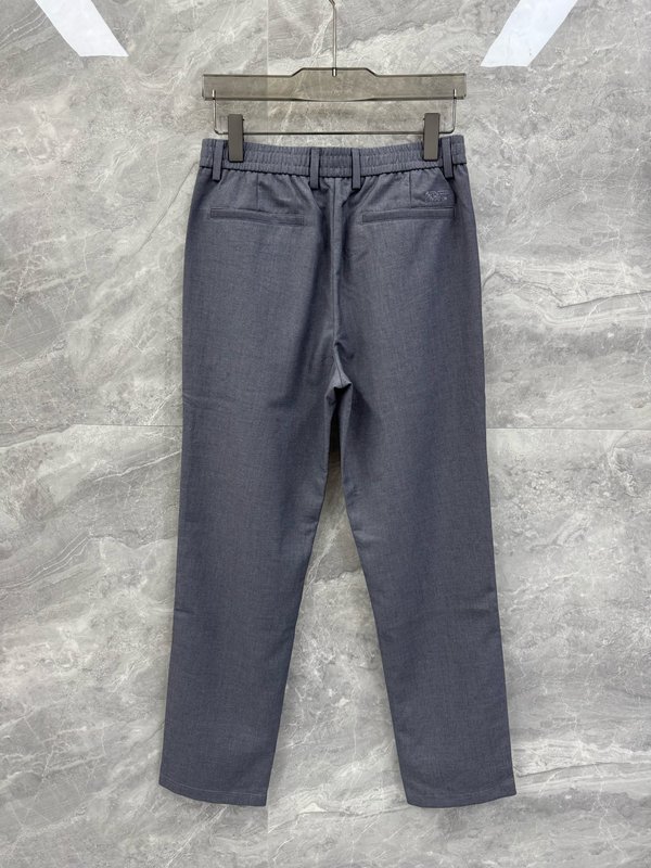 Kiton 남성 자수 로고 심플 캐주얼 정장 바지 001-173922