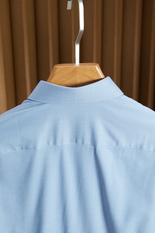 Kiton 울 천사격 긴팔 셔츠 남성용 001-173930