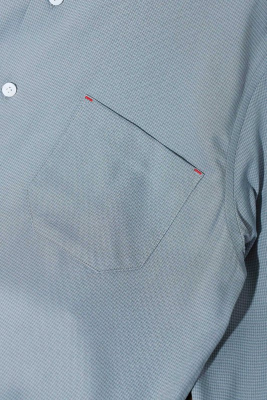 Kiton 울 천사격 긴팔 셔츠 남성용 001-173931