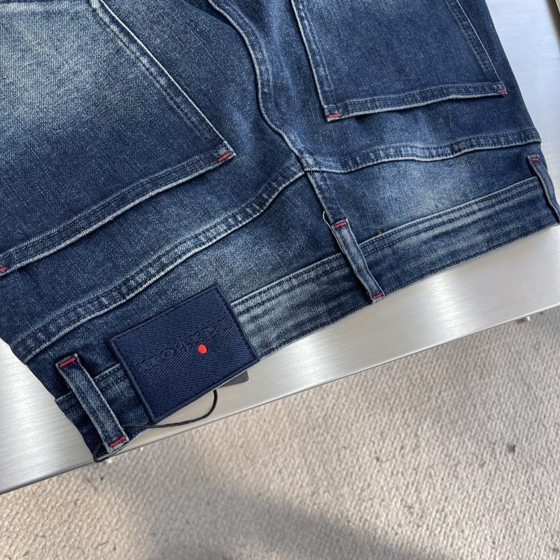 Kiton 남성 클래식 스트레치 데님 팬츠 001-173934