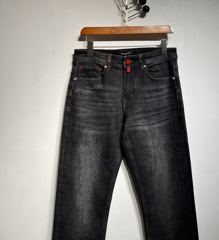 Kiton 미니멀 스타일 신축성 슬림 진 001-173940