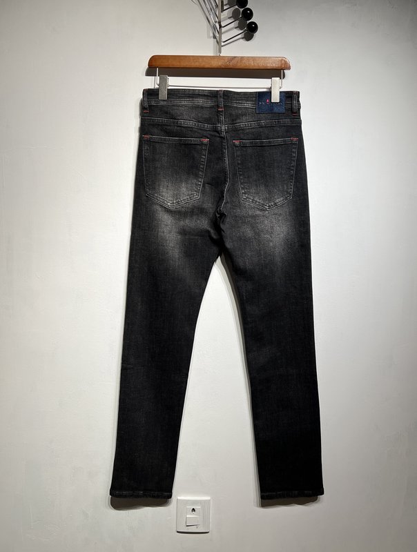 Kiton 미니멀 스타일 신축성 슬림 진 001-173940