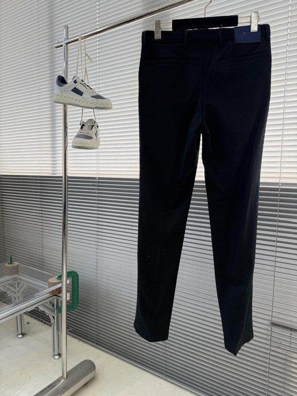 Kiton 남성 울 혼방 비즈니스 정장 바지 001-173941
