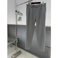 Kiton 남성 울 혼방 비즈니스 정장 바지 001-173942