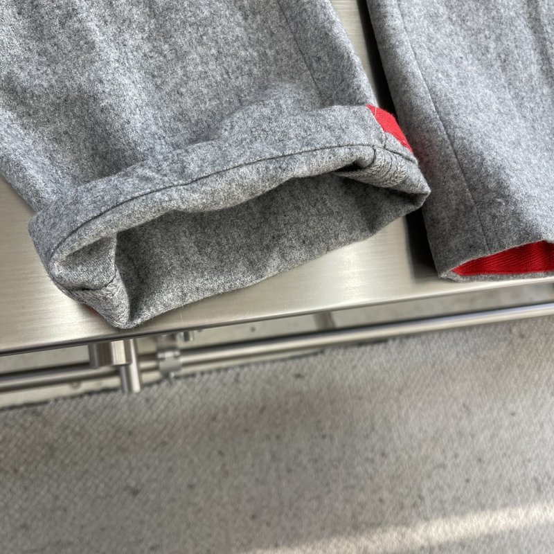 Kiton 남성 울 혼방 비즈니스 정장 바지 001-173942