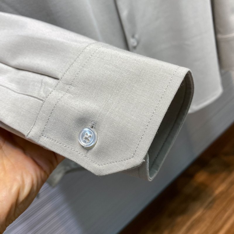 Kiton 남성 텐셀 코튼 라펠 긴팔 셔츠 001-173952