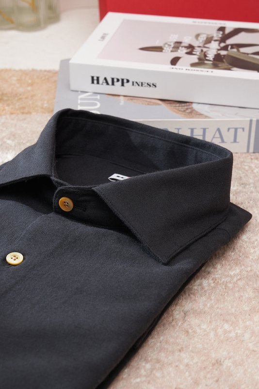 Kiton 남성 두꺼운 벨벳 셔츠 001-173956