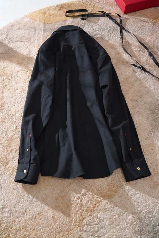 Kiton 남성 두꺼운 벨벳 셔츠 001-173956
