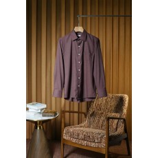Kiton 남성 울 천조끼 패턴 긴팔 셔츠 001-173958