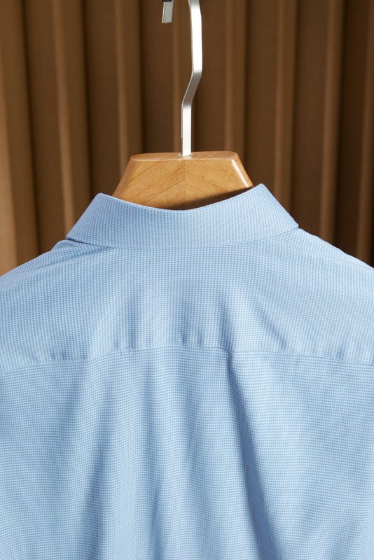 Kiton 남성 울 천조 무늬 긴팔 셔츠 001-173959