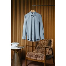 Kiton 울 천사격 긴팔 셔츠 남성용 001-173960