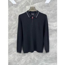 Kiton 고급 비즈니스 울 블렌드 니트 001-173967