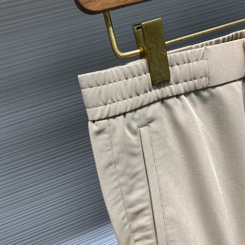 Kiton 가을 겨울 사선 면 스트레이트 캐주얼 팬츠 001-173968