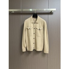 Kiton 가을 겨울 울 플립 칼라 재킷 아우터 001-173986