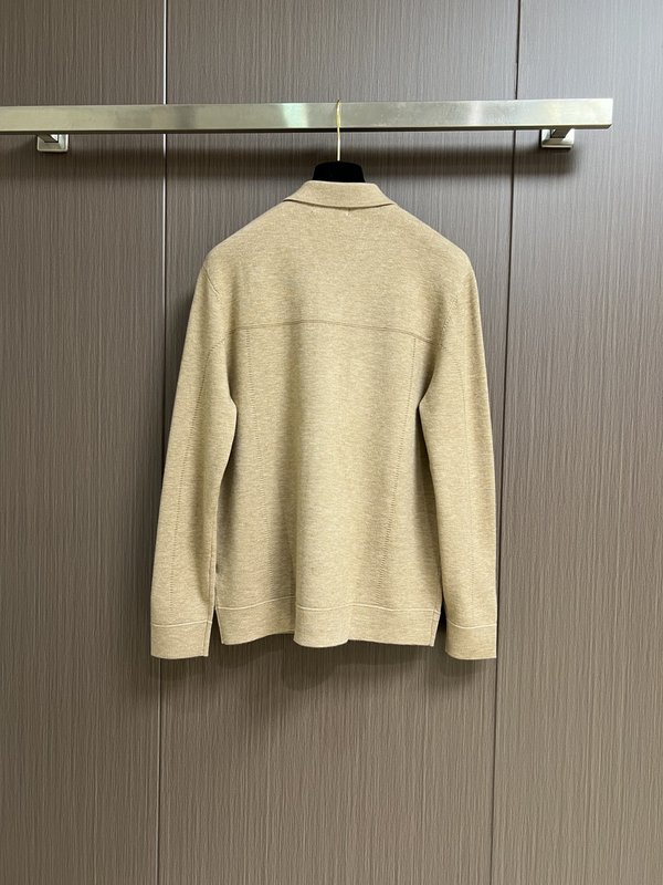 Kiton 가을 겨울 울 플립 칼라 재킷 아우터 001-173986