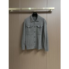 Kiton 가을 겨울 울 플립 칼라 재킷 아우터 001-173987