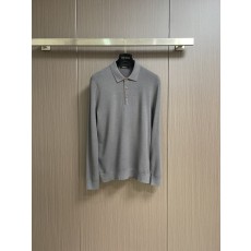 Kiton 3 버튼 라펠 니트 긴팔 스웨터 001-174005