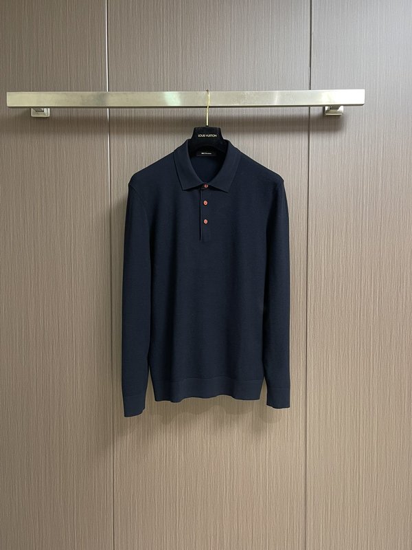 Kiton 3 버튼 라펠 니트 긴팔 스웨터 001-174007