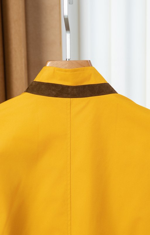 Kiton 스탠드 칼라 웨이스트 조절 가능 트렌치 재킷 001-174026
