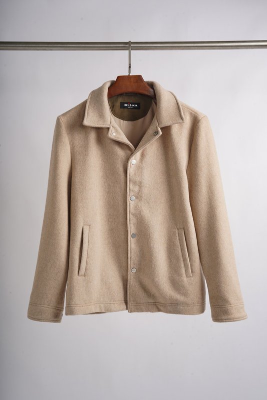Kiton 울 캐시미어 혼방 남성 셔츠 재킷 001-174034