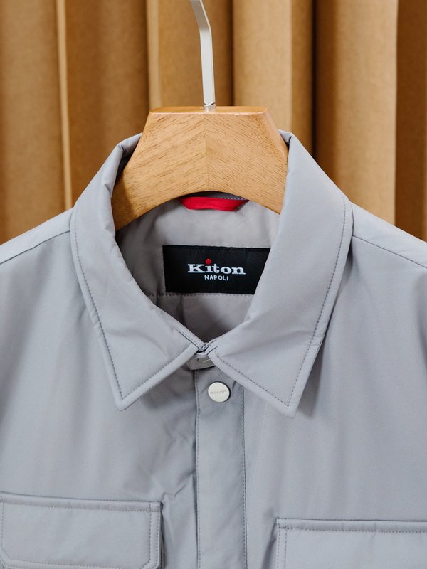 Kiton 가을 겨울 남성용 셔츠 스타일 보온 패딩 재 001-174063
