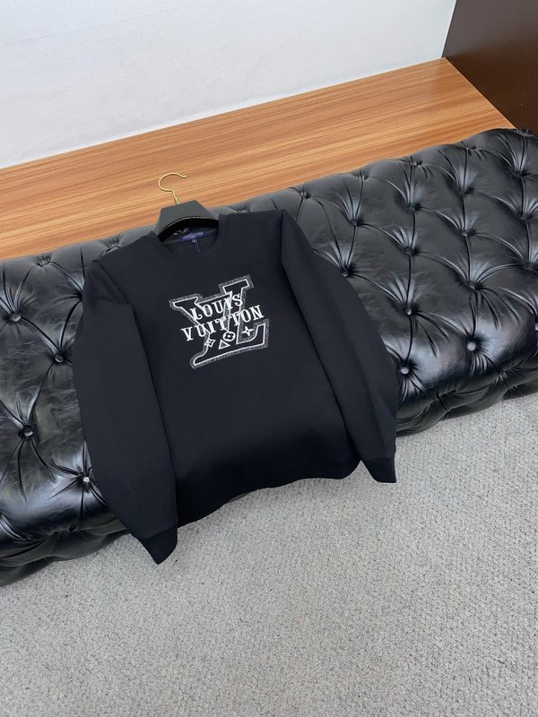 루이비통 남성 라운드넥 두꺼운 에어코튼 긴팔 후드티 001-174072
