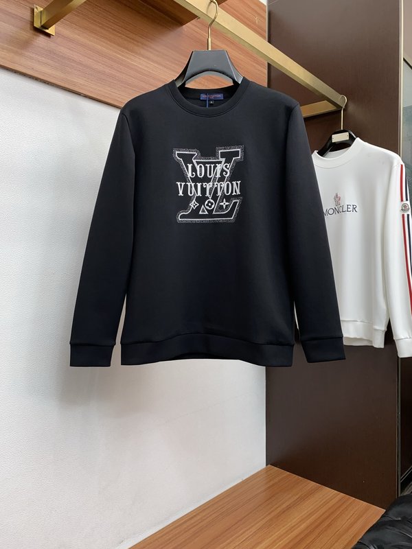 루이비통 남성 라운드넥 두꺼운 에어코튼 긴팔 후드티 001-174072