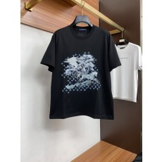 루이비통 남성 순면 라운드넥 반팔 티셔츠 001-174092