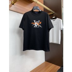 루이비통 남성 순면 라운드넥 반팔 티셔츠 001-174094