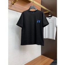 루이비통 남성 순면 라운드넥 반팔 티셔츠 001-174112