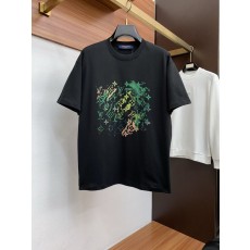 루이비통 남성 순면 라운드넥 반팔 티셔츠 001-174129
