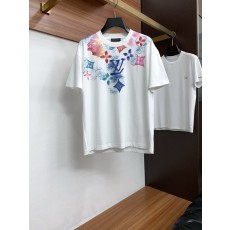 루이비통 남성 면 라운드넥 반팔 티셔츠 001-174133