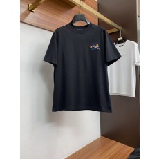 루이비통 남성 코튼 라운드넥 반팔 티셔츠 001-174138