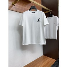 루이비통 남성 순면 라운드넥 반팔 티셔츠 001-174144