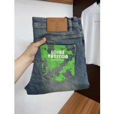 루이비통 남성용 고탄력 수입 데님 팬츠 001-174155