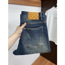 루이비통 남성 슬림 스트레이트 데님 팬츠 001-174177