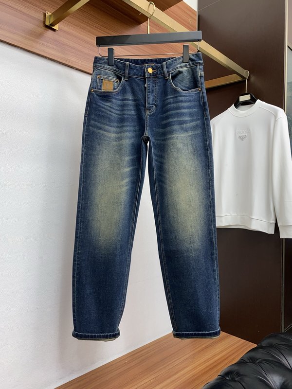 루이비통 남성 슬림 스트레이트 데님 팬츠 001-174177