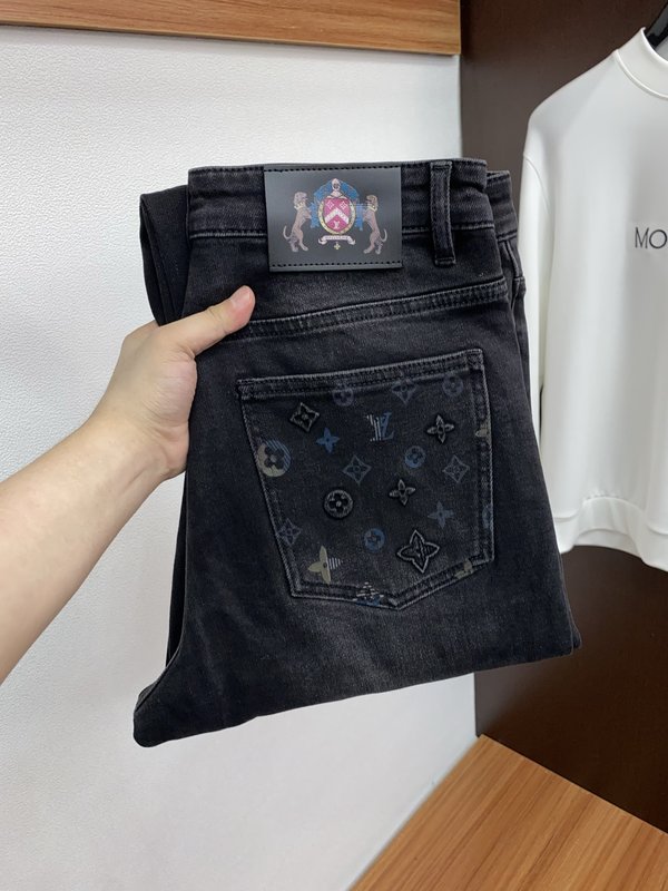 루이비통 남성 슬림 스트레이트 데님 진 001-174180