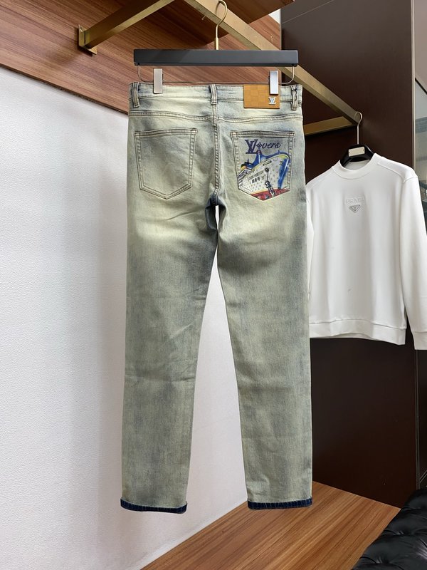 루이비통 남성 슬림 스트레이트 진 001-174181