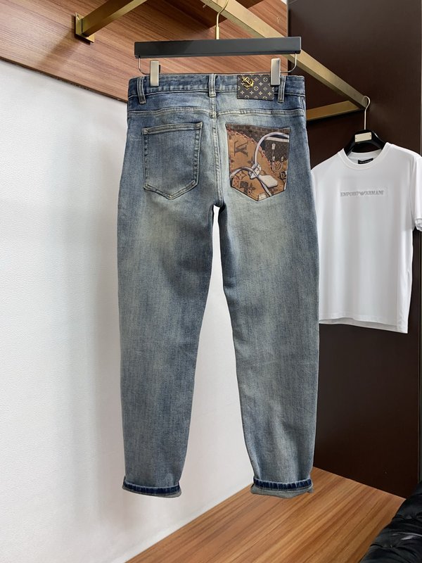 루이비통 남성 데님 슬림 스트레이트 진 001-174187