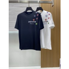 루이비통 남성 머서라이즈드 코튼 반팔 티셔츠 001-174203